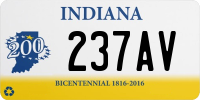 IN license plate 237AV