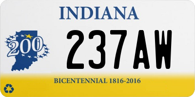 IN license plate 237AW