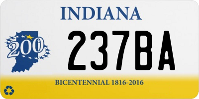 IN license plate 237BA