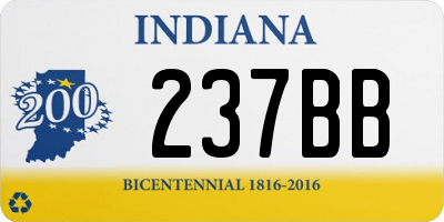 IN license plate 237BB
