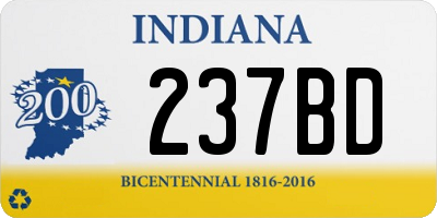 IN license plate 237BD