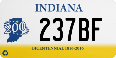 IN license plate 237BF