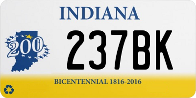 IN license plate 237BK