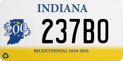 IN license plate 237BO