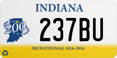 IN license plate 237BU