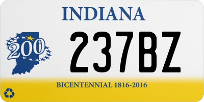 IN license plate 237BZ