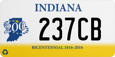 IN license plate 237CB