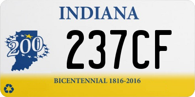 IN license plate 237CF