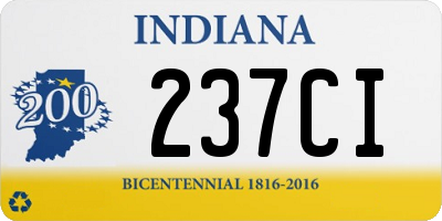 IN license plate 237CI