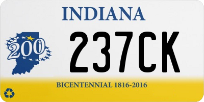 IN license plate 237CK