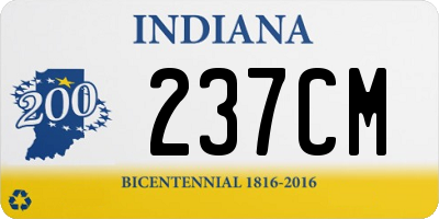 IN license plate 237CM