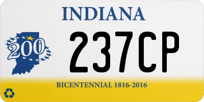 IN license plate 237CP