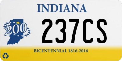 IN license plate 237CS