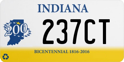 IN license plate 237CT