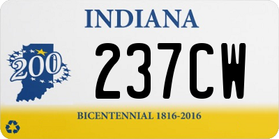 IN license plate 237CW