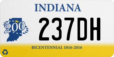 IN license plate 237DH