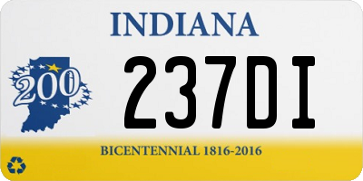 IN license plate 237DI