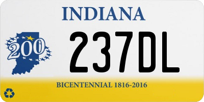 IN license plate 237DL