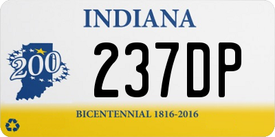 IN license plate 237DP