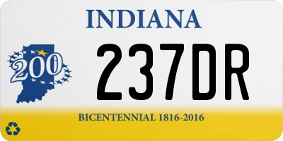 IN license plate 237DR