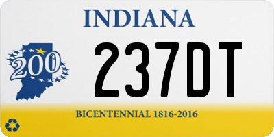 IN license plate 237DT