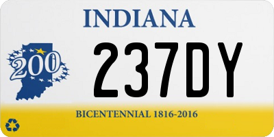 IN license plate 237DY