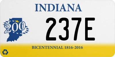 IN license plate 237E