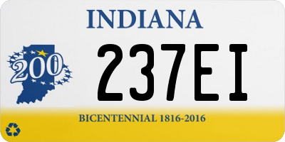 IN license plate 237EI