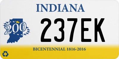 IN license plate 237EK