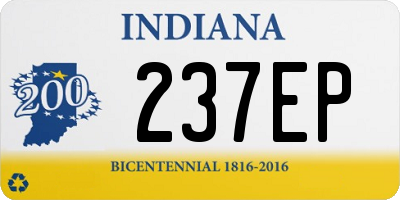 IN license plate 237EP