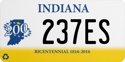 IN license plate 237ES