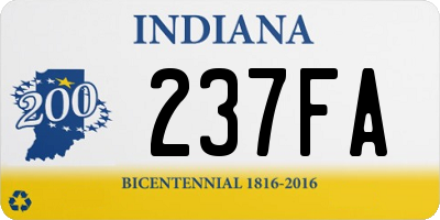 IN license plate 237FA