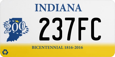 IN license plate 237FC