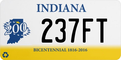 IN license plate 237FT