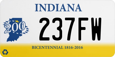 IN license plate 237FW