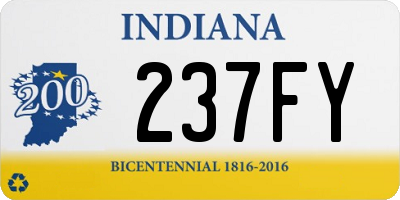 IN license plate 237FY