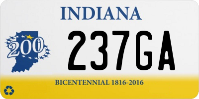 IN license plate 237GA