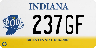 IN license plate 237GF