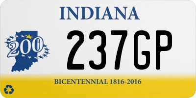 IN license plate 237GP