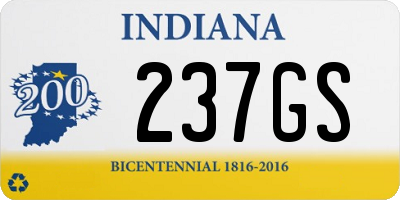 IN license plate 237GS