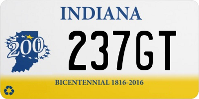 IN license plate 237GT