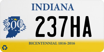 IN license plate 237HA