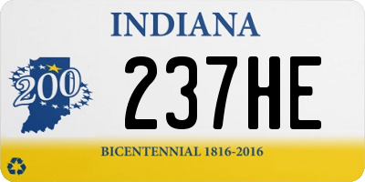 IN license plate 237HE