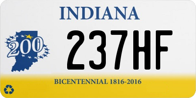 IN license plate 237HF