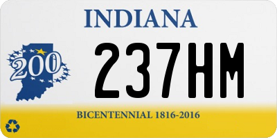 IN license plate 237HM