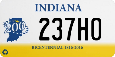 IN license plate 237HO