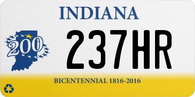 IN license plate 237HR