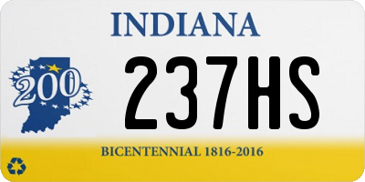 IN license plate 237HS