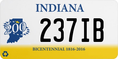 IN license plate 237IB