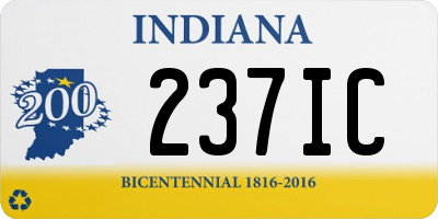 IN license plate 237IC